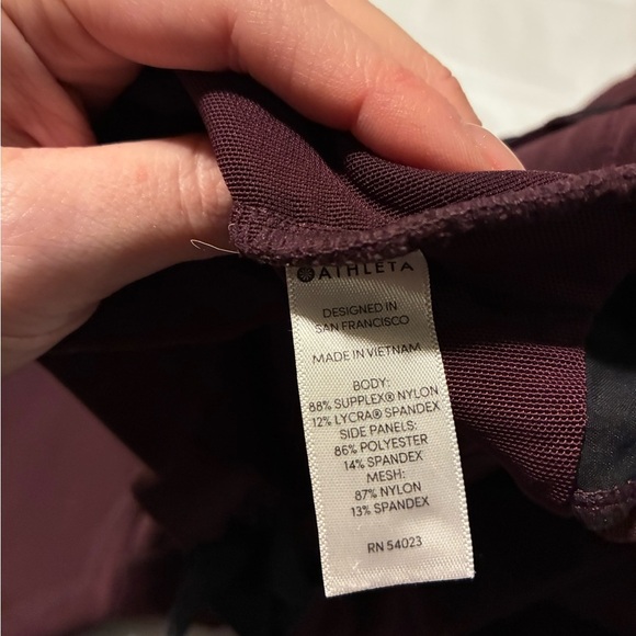 Athleta Jogger Pants Womens Hilltop Sweatpants Burgundy Maroon Size Medium - Picture 7 of 8
